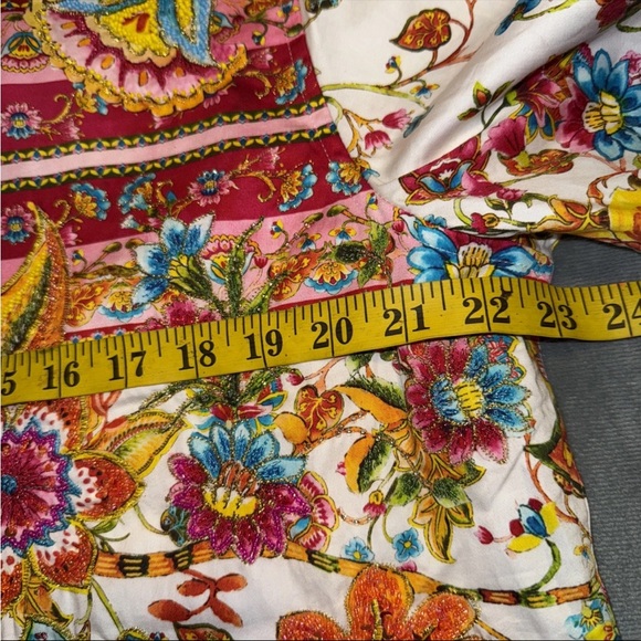 Robert Graham Multicolor GIVERNY FLOWERS LIMITED EDITION Sz L $398 NWT - Picture 10 of 16